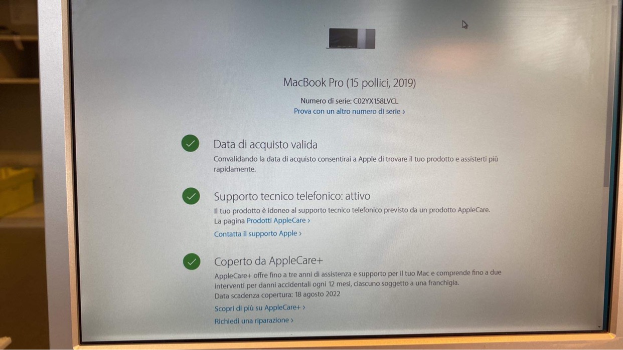 4828800 MacBook Pro fine 2019 15 Pollici